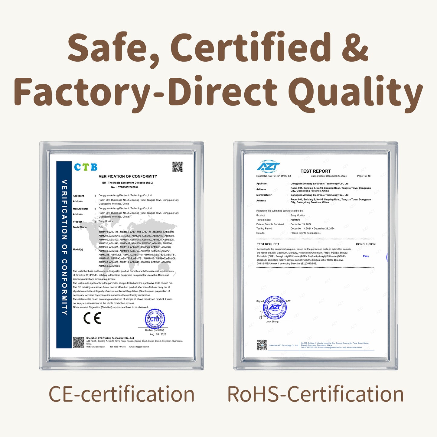 4,3-Zoll-Babyphone mit Sichtschutz | Ohne WLAN