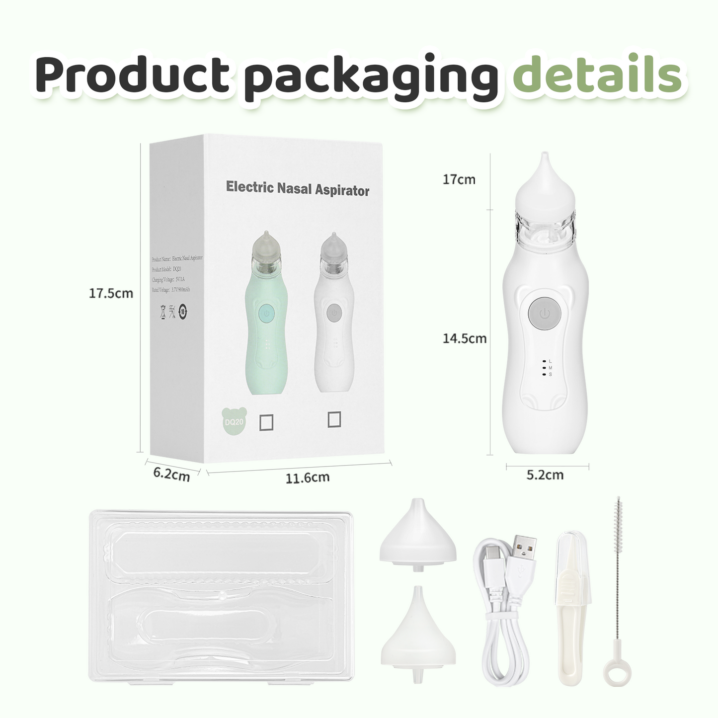 Baby Electric Nasal Aspirator with Adjustable Suction