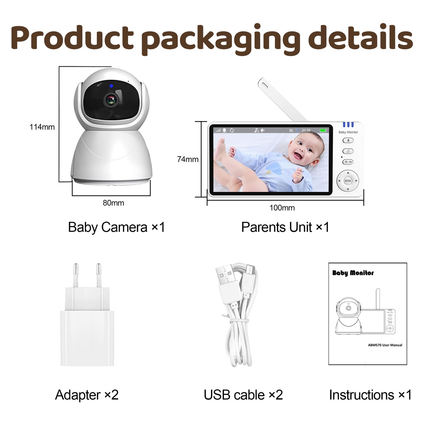 Privacy Baby Monitor 5” | No Wi-Fi | 720P HD