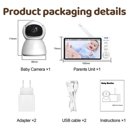 Privacy Baby Monitor 5” | No Wi-Fi | 720P HD
