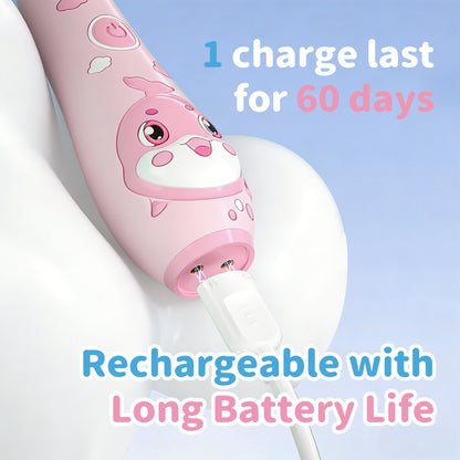 Cartoon Kids Electric Toothbrush for Ages 0–6