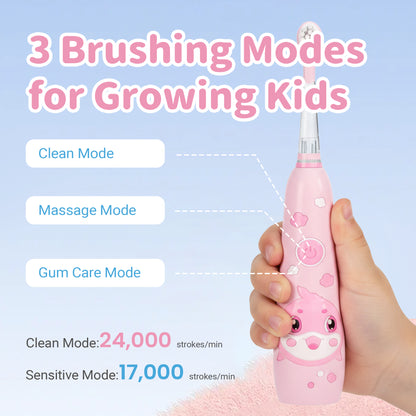 Cartoon Kids Electric Toothbrush for Ages 0–6