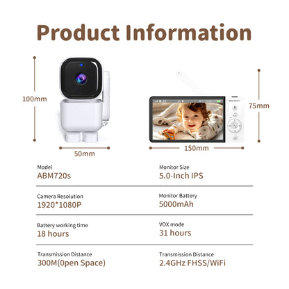Smart Baby Monitor 5“ HD |App Access