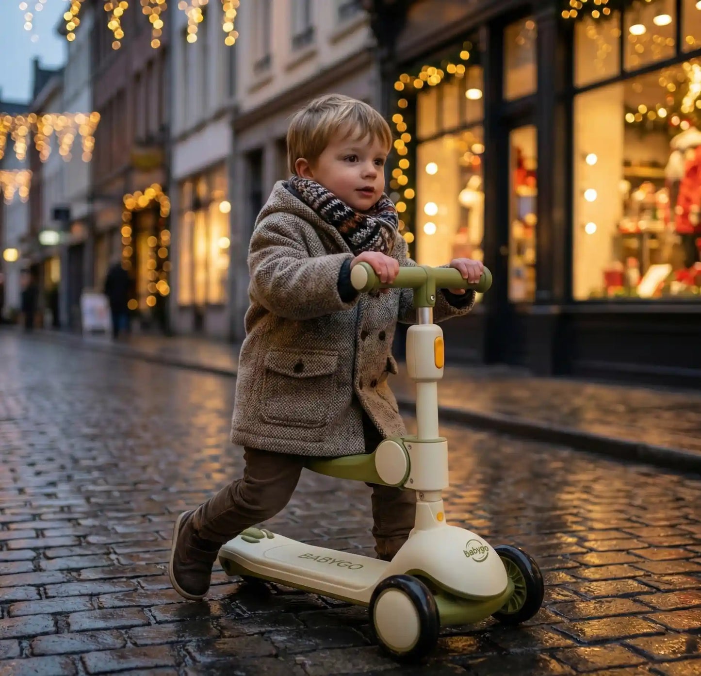 Baby Scooter with Foldable Seat | 2-in-1 Balance Bike & Kick Scooter