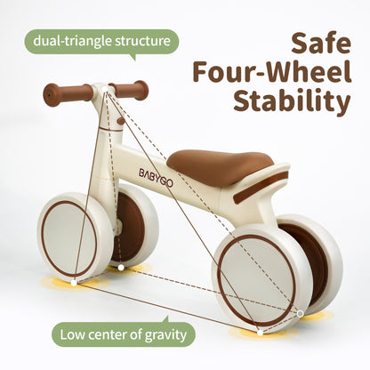 4-Wheel Baby Balance Bike | First Toddler Ride-On for Ages 1–3