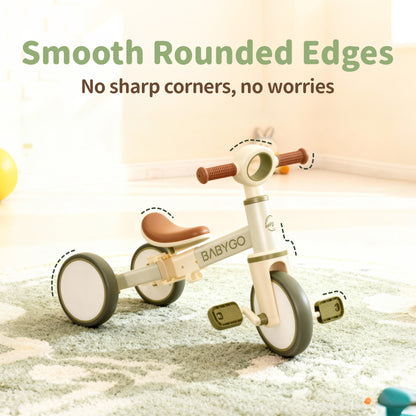 3-in-1 Convertible Tricycle | Toddler Balance Bike, Push Bike & Ride-On