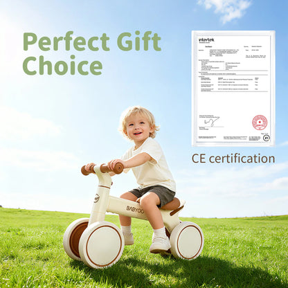 4-Wheel Baby Balance Bike | First Toddler Ride-On for Ages 1–3