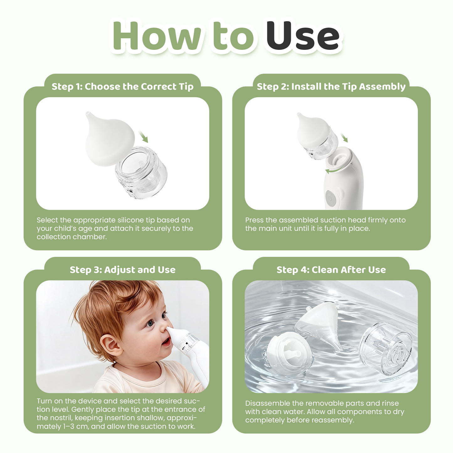 Baby Electric Nasal Aspirator with Adjustable Suction