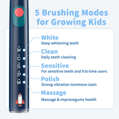 Electric Toothbrush with 5 Brushing Modes| Ages 3–15