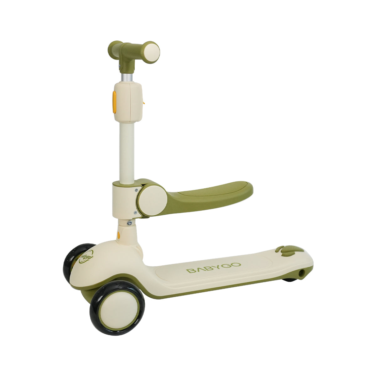 Baby Scooter with Foldable Seat | 2-in-1 Balance Bike & Kick Scooter