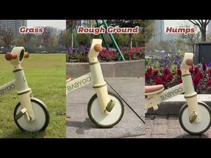 3-in-1 Convertible Tricycle | Toddler Balance Bike, Push Bike & Ride-On